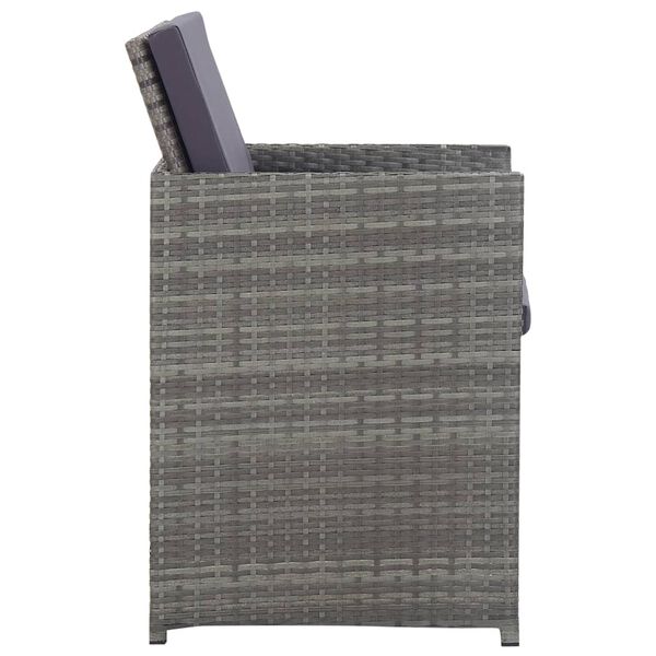 vidaXL 13-osaline aiamööblikomplekt, polürotang, akaatsia, antratsiit