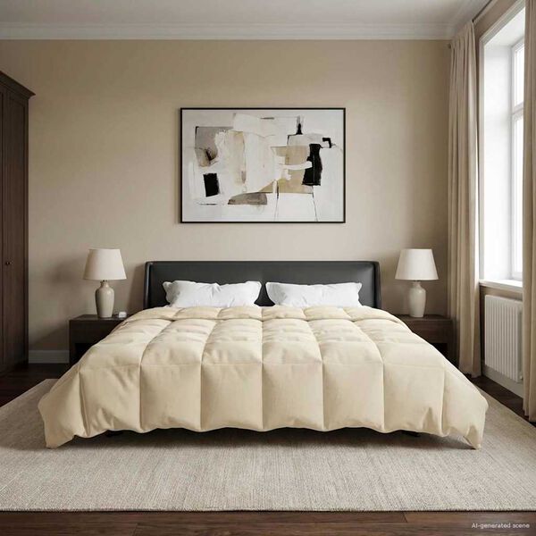 vidaXL Talve tek Rapistatud cream 200 x 220 cm Mikrokiud