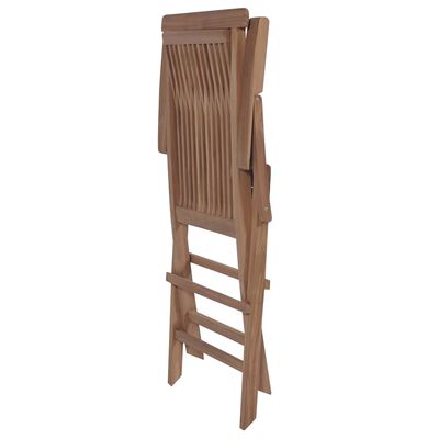 vidaXL 9-osaline kokkupandav aiamööblikomplekt toolidega, tiikpuu