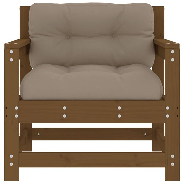 vidaXL aiatoolid patjadega 2 tk, meepruun, m&auml;nnipuit