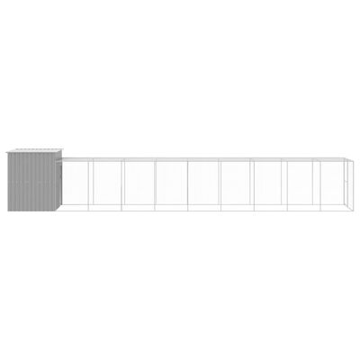 vidaXL kanapuur aedikuga, helehall, 165x1067x181 cm, tsingitud teras