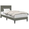 vidaXL Voodi raam peaga Helehall 90 x 200 cm Korter kangas
