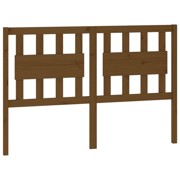 vidaXL voodipeats, meepruun, 125,5 x 4 x 100 cm, männipuit