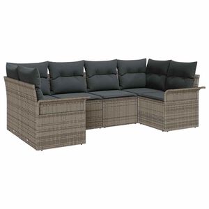 vidaXL Aia Diivanikomplekt ladustamisega 6 pcs Hall Pol&uuml;rooster