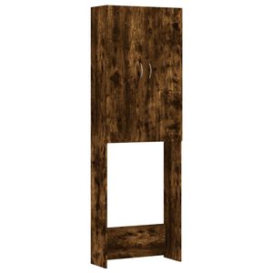 vidaXL pesumasinakapp, suitsutatud tamm, 64 x 25,5 x 190 cm