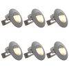 vidaXL LED-seinavalgustid &otilde;ue 6 tk, 2 W h&otilde;bedane, &uuml;mmargune