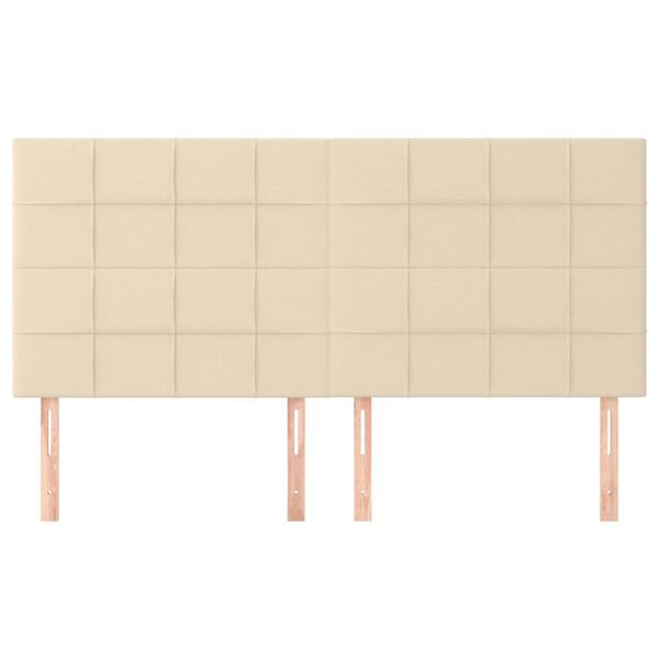 vidaXL peatsikate, kreemjasvalge, 160 x 5 x 118/128 cm, kangas