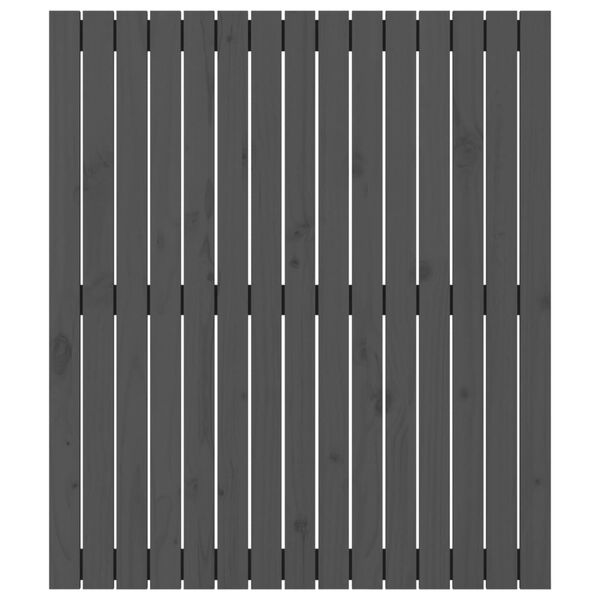 vidaXL seinale kinnitatav voodipeats, hall, 95,5x3x110 cm, männipuit