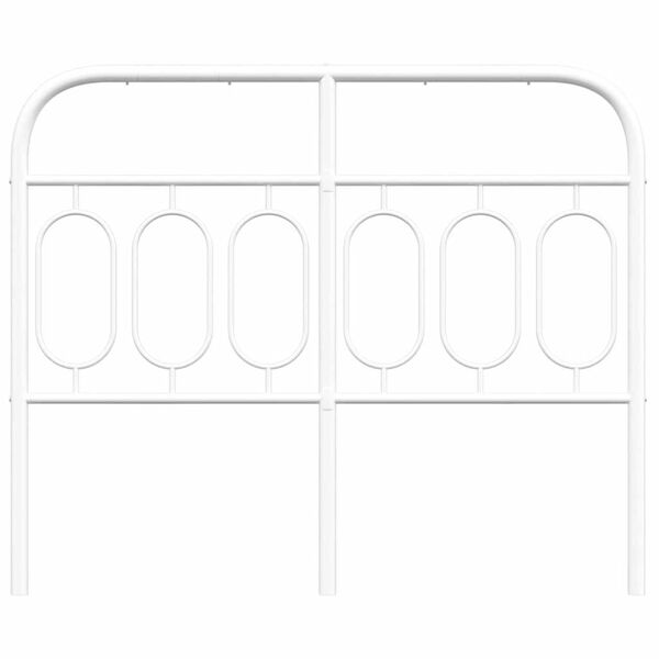 vidaXL metallist vahetatav voodipeats, valge, 120 cm