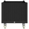 vidaXL ratastega taimekast, must, 80 x 50 x 54 cm, PP
