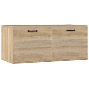 vidaXL seinakapp,Sonoma tamm, 80x35x36,5 cm, tehispuit