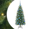 vidaXL Tehisj&otilde;ulupuu koos 150 LED-iga Roheline 120 cm PE ja PVC