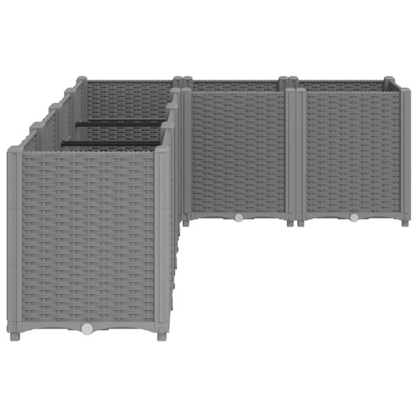 vidaXL aia taimekast, helehall, 160 x 120 x 53 cm, PP