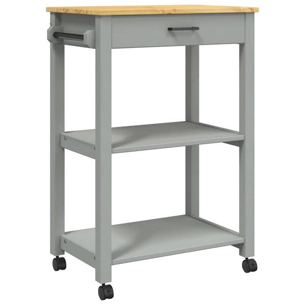 vidaXL köögikäru "MONZA", 60 x 40 x 88,5 cm, männipuit