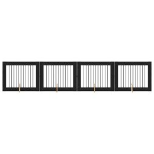 vidaXL Koerav&auml;rav koos aluspuudega 4 pcs Must tamm 100 x 80 cm