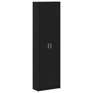 vidaXL Garderoobikapp Must tamm 55 x 25 x 189 cm Tehispuit