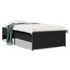 vidaXL voodiraam, must, 90 x 200 cm, tehispuit ja metall