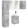 vidaXL Vannitoa kapikomplekt 5 pcs Betoonhall 43 x 11,5 x 60,5 cm