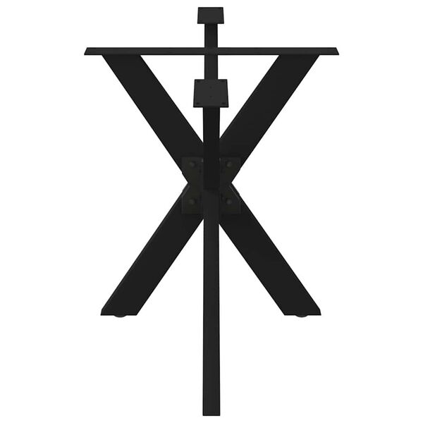 vidaXL s&ouml;&ouml;gilaua jalg, &auml;mblikukujuline, must, 120 x 68 x (72&ndash;73) cm, teras