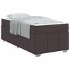 vidaXL Voodi raam madratsiga Tume pruun 90 x 200 cm kangas