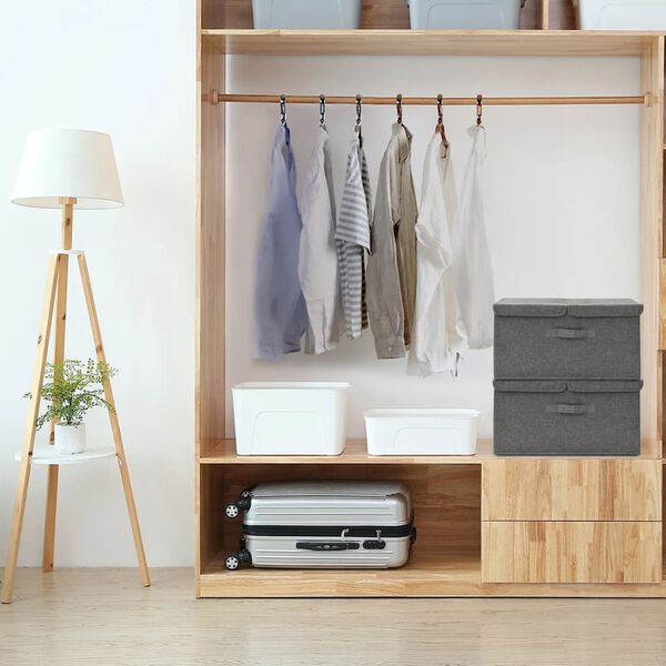 vidaXL hoiukastid 2 tk, kangas, 50 x 30 x 25 cm, antrasiithall