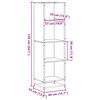 vidaXL raamatukapp, hall Sonoma tamm, 40x35x139 cm, tehispuit