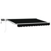 vidaXL Manuaalne varikatus LED-idega Must ja Valge 3 x 2,5 m