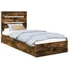 vidaXL Laos voodi peaga Suitsetatud tamm 100 x 200 cm Tehispuit