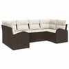 vidaXL Aia Diivanikomplekt padjaga 6 pcs Pruun Pol&uuml; Rattan