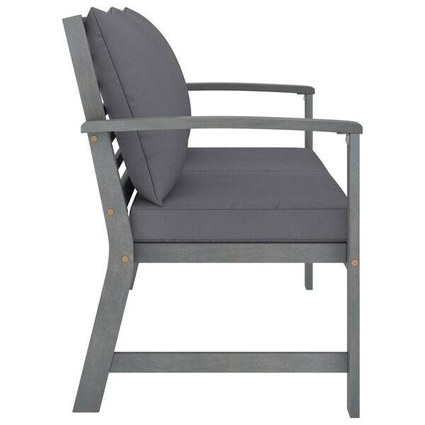 vidaXL aiapink, 120 cm tumehallide patjadega, toekas akaatsiapuit