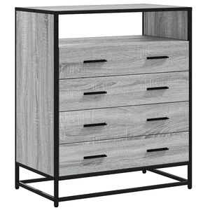vidaXL kummut, hall Sonoma tamm, 70 x 41 x 83,5 cm, tehispuit