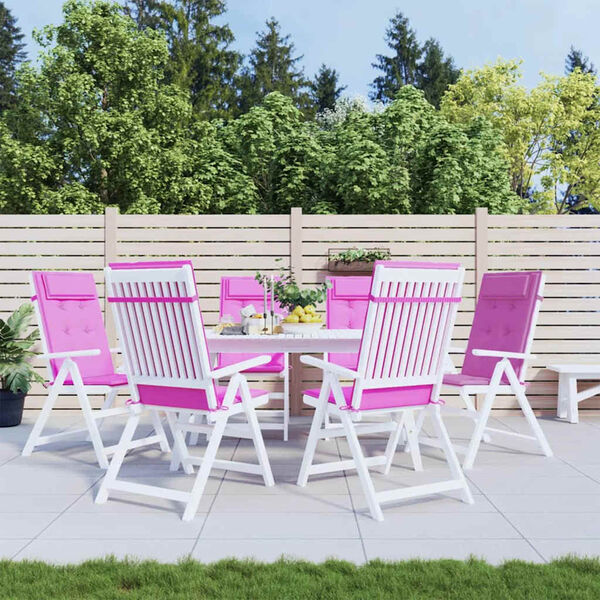 vidaXL k&otilde;rge seljatoega toolipadjad 6 tk, roosa, oxford kangas