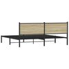 vidaXL metallist voodiraam ilma madratsita Sonoma tamm 193x203 cm