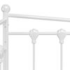 vidaXL lahtikäiv diivanvoodiraam, valge, metall, 90 x 200 cm