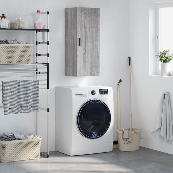 vidaXL seinakapp, hall Sonoma tamm, 34,5 x 34 x 90 cm