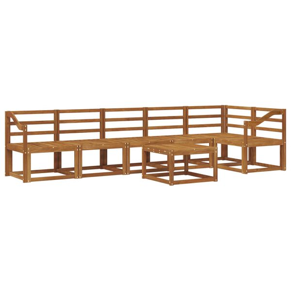 vidaXL V&auml;li diivanikomplekt 7 pcs Neutraalne Tugev akatsiapuu