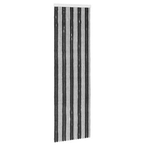 vidaXL S&auml;&auml;sev&otilde;rk Chenille Hall ja must 56 x 185 cm 100% PP