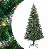 vidaXL Tehis pre-lit j&otilde;ulupuu Roheline 240 cm PVC ja metall