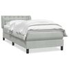 vidaXL Box Vedruvoodi madratsiga Helehall 100x220 cm samet