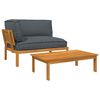 vidaXL Diivanikomplekt padjaga 2 pcs Antratsiit Tugev akatsiapuu