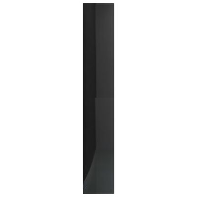 vidaXL 3-osaline vannitoamööbel, kõrgläikega, must, puitlaastplaat