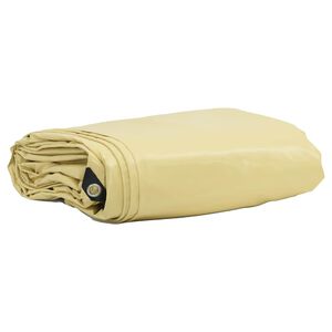 vidaXL Tarpaulin 650g / m&sup2; Beež 3 x 5 m L&otilde;uend PVC kattega