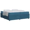 vidaXL Voodi raam madratsiga Sinine 200 x 200 cm kangas