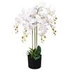 vidaXL kunstorhidee potiga 75 cm, valge