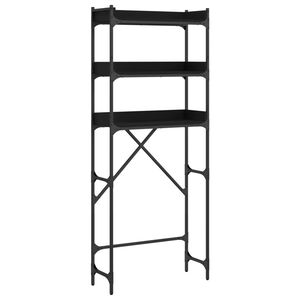 vidaXL pesumasinakapp, must, 67 x 25 x 163 cm, tehispuit