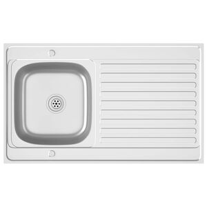 vidaXL valamu &auml;ravoolukomplekt, h&otilde;be, 1000x600x155 mm roostevaba teras