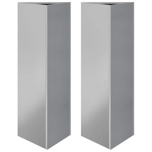 vidaXL aia taimekastid 2 tk, kolmnurk, 30x26x75 cm, tsingitud teras