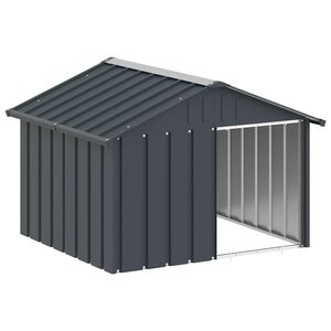 vidaXL koerakuut, antratsiithall, 116,5x103x81,5 cm, tsingitud teras