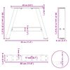 vidaXL kohvilaua jalad, A-kujulised, 2 tk, mustad, 30 x (30–31) cm, teras
