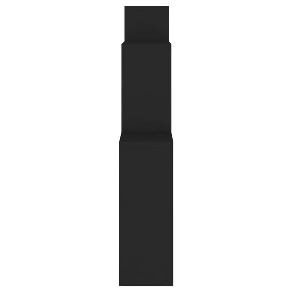 vidaXL seinariiul, must, 80 x 15 x 78,5 cm, puitlaastplaat